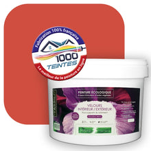 Charger l&#39;image dans la galerie, Peinture écologique Natura Tassili® Les Rouges (L&#39;Atelier by Edicolor 107A/107-A/107A1) Intérieur/Extérieur VELOURS
