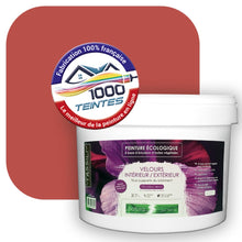 Charger l&#39;image dans la galerie, Peinture écologique Natura Tassili® Les Rouges (L&#39;Atelier by Edicolor 109A/109-A/109A1) Intérieur/Extérieur VELOURS
