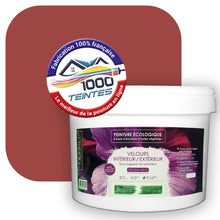 Charger l&#39;image dans la galerie, Peinture écologique Natura Tassili® Les Rouges (L&#39;Atelier by Edicolor 109C/109-C/109C1) Intérieur/Extérieur VELOURS
