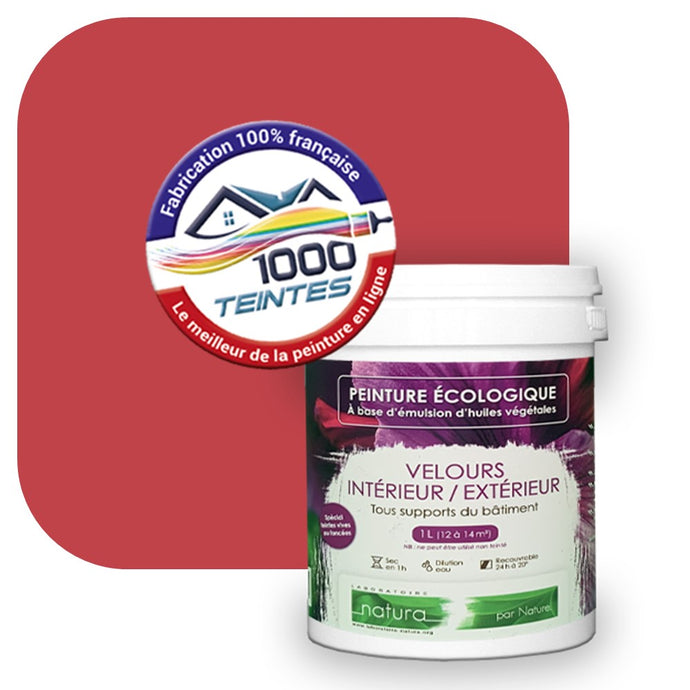 Peinture écologique Natura Tassili® Les Rouges (L'Atelier by Edicolor 110B/110-B/110B1) Intérieur/Extérieur VELOURS