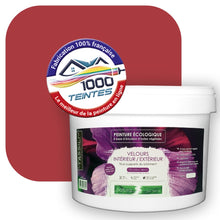 Charger l&#39;image dans la galerie, Peinture écologique Natura Tassili® Les Rouges (L&#39;Atelier by Edicolor 110C/110-C/110C1) Intérieur/Extérieur VELOURS
