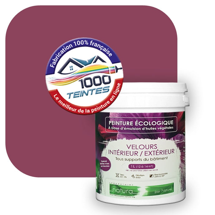 Peinture écologique Natura Tassili® Les Rouges (L'Atelier by Edicolor 121E/121-E/121E1) Intérieur/Extérieur VELOURS