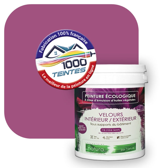 Peinture écologique Natura Tassili® Les Violets (L'Atelier by Edicolor 123D/123-D/123D1) Intérieur/Extérieur VELOURS