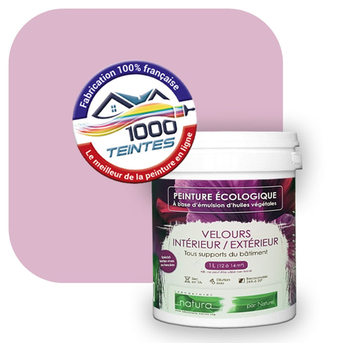 Peinture écologique Natura Tassili® Les Violets (L'Atelier by Edicolor 124A/124-A/124A1) Intérieur/Extérieur VELOURS