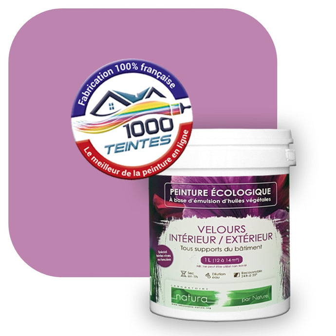 Peinture écologique Natura Tassili® Les Violets (L'Atelier by Edicolor 125B/125-B/125B1) Intérieur/Extérieur VELOURS