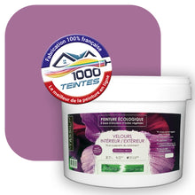 Charger l&#39;image dans la galerie, Peinture écologique Natura Tassili® Les Violets (L&#39;Atelier by Edicolor 125C/125-C/125C1) Intérieur/Extérieur VELOURS
