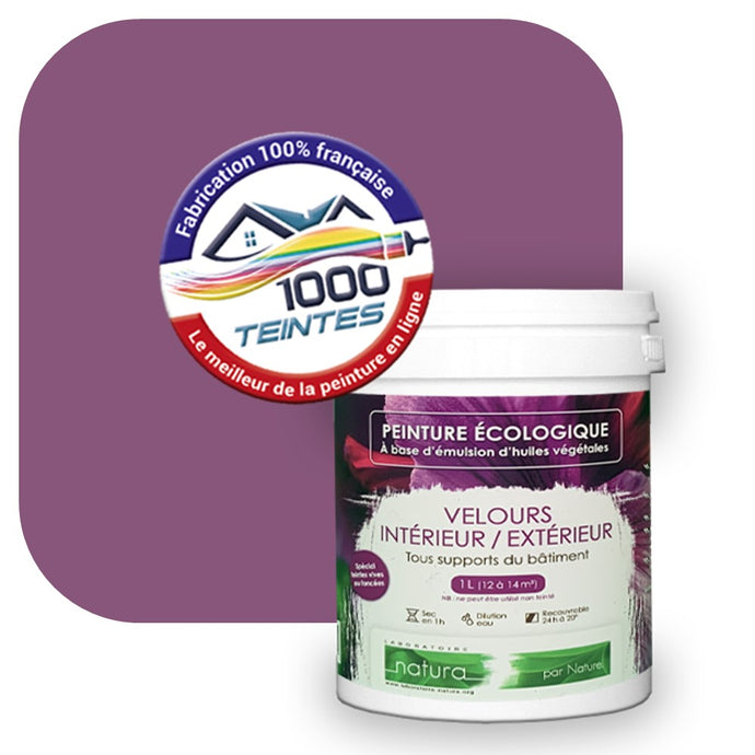 Peinture écologique Natura Tassili® Les Violets (L'Atelier by Edicolor 125E/125-E/125E1) Intérieur/Extérieur VELOURS