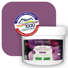 Charger l&#39;image dans la galerie, Peinture écologique Natura Tassili® Les Violets (L&#39;Atelier by Edicolor 125E/125-E/125E1) Intérieur/Extérieur VELOURS
