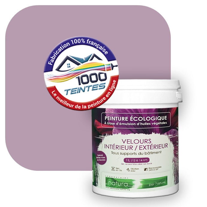 Peinture écologique Natura Tassili® Les Violets (L'Atelier by Edicolor 127A/127-A/127A1) Intérieur/Extérieur VELOURS