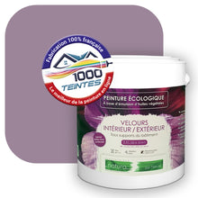 Charger l&#39;image dans la galerie, Peinture écologique Natura Tassili® Les Violets (L&#39;Atelier by Edicolor 127B/127-B/127B1) Intérieur/Extérieur VELOURS
