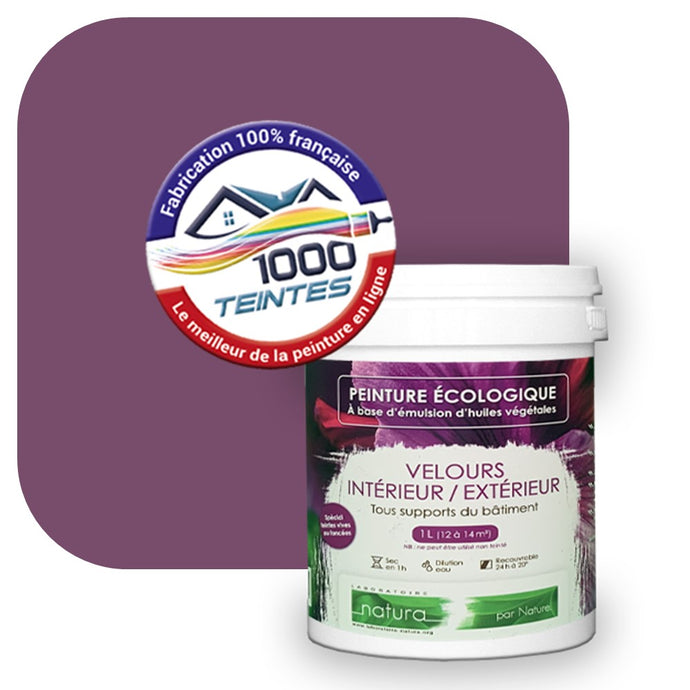 Peinture écologique Natura Tassili® Les Violets (L'Atelier by Edicolor 128C/128-C/128C1) Intérieur/Extérieur VELOURS