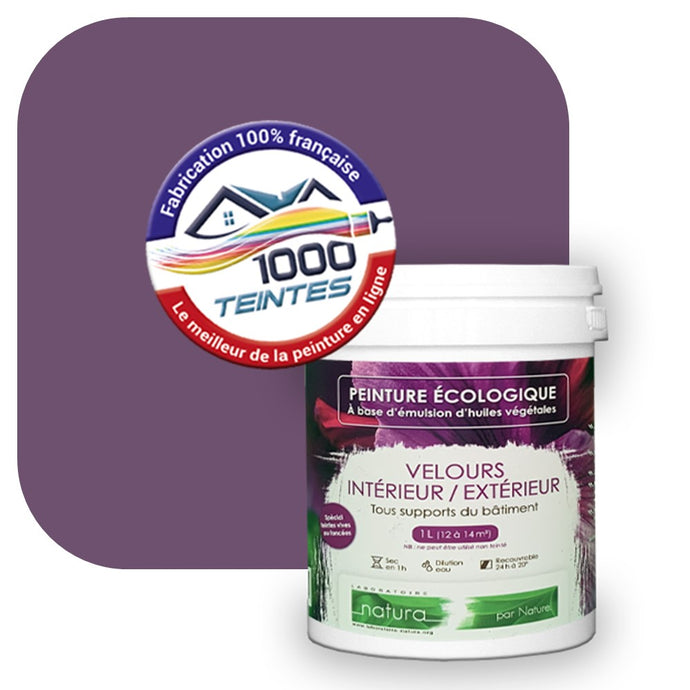 Peinture écologique Natura Tassili® Les Violets (L'Atelier by Edicolor 128D/128-D/128D1) Intérieur/Extérieur VELOURS