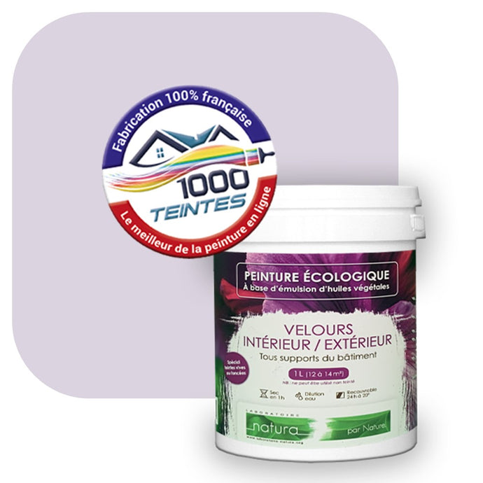 Peinture écologique Natura Tassili® Les Violets (L'Atelier by Edicolor 129B/129-B/129B1) Intérieur/Extérieur VELOURS