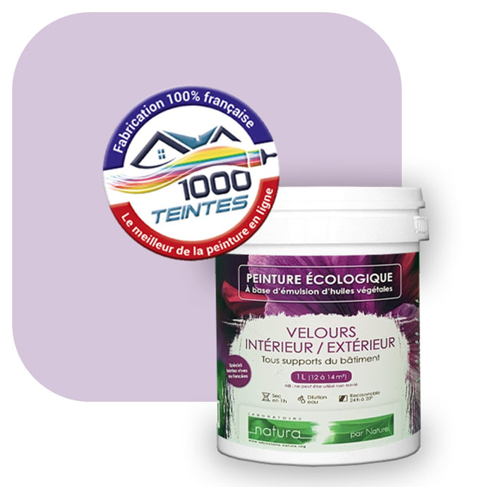 Peinture écologique Natura Tassili® Les Violets (L'Atelier by Edicolor 129C/129-C/129C1) Intérieur/Extérieur VELOURS
