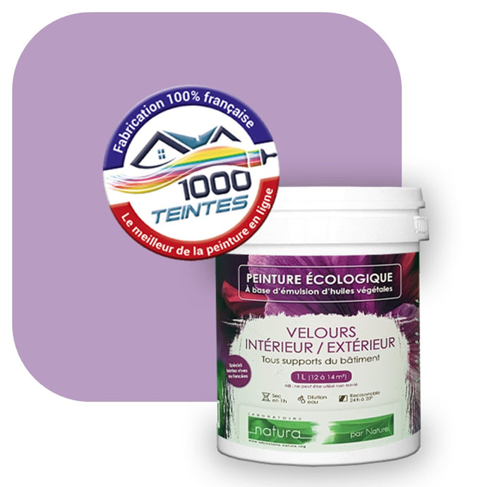 Peinture écologique Natura Tassili® Les Violets (L'Atelier by Edicolor 129E/129-E/129E1) Intérieur/Extérieur VELOURS