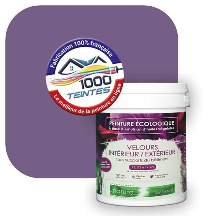 Peinture écologique Natura Tassili® Les Violets (L'Atelier by Edicolor 130D/130-D/130D1) Intérieur/Extérieur VELOURS