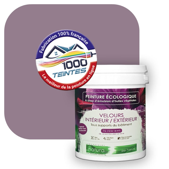 Peinture écologique Natura Tassili® Les Violets (L'Atelier by Edicolor 131D/131-D/131D1) Intérieur/Extérieur VELOURS