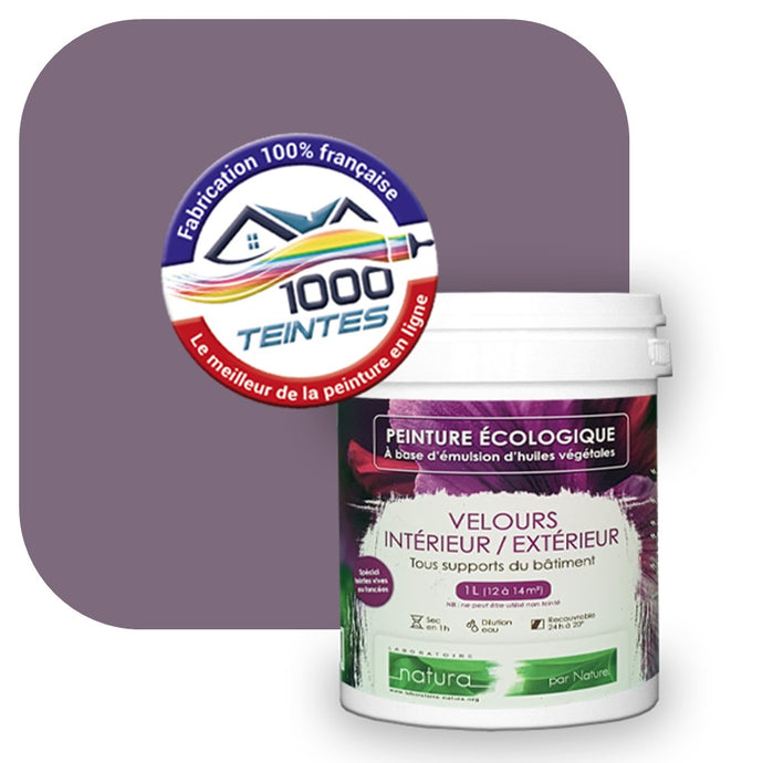 Peinture écologique Natura Tassili® Les Violets (L'Atelier by Edicolor 131E/131-E/131E1) Intérieur/Extérieur VELOURS