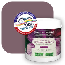 Charger l&#39;image dans la galerie, Peinture écologique Natura Tassili® Les Violets (L&#39;Atelier by Edicolor 132E/132-E/132E1) Intérieur/Extérieur VELOURS
