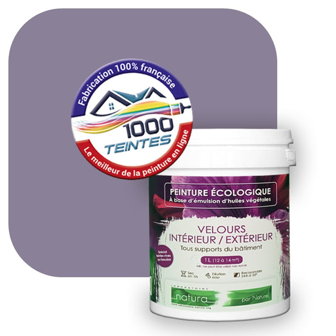 Peinture écologique Natura Tassili® Les Violets (L'Atelier by Edicolor 134E/134-E/134E1) Intérieur/Extérieur VELOURS