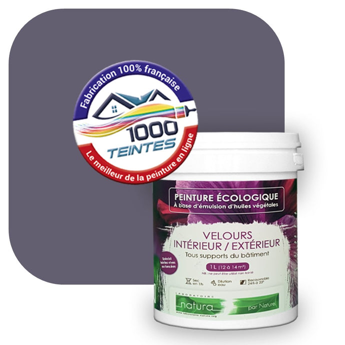 Peinture écologique Natura Tassili® Les Violets (L'Atelier by Edicolor 135E/135-E/135E1) Intérieur/Extérieur VELOURS
