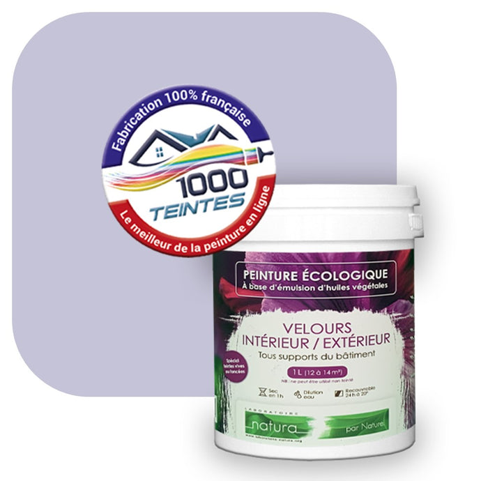 Peinture écologique Natura Tassili® Les Violets (L'Atelier by Edicolor 136A/136-A/136A1) Intérieur/Extérieur VELOURS