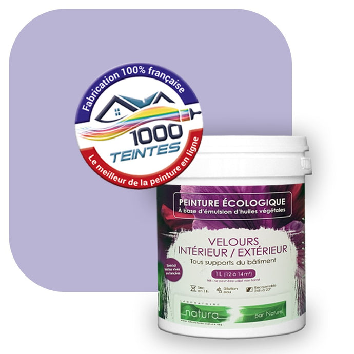Peinture écologique Natura Tassili® Les Violets (L'Atelier by Edicolor 136B/136-B/136B1) Intérieur/Extérieur VELOURS
