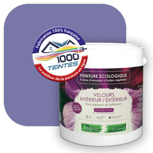 Charger l&#39;image dans la galerie, Peinture écologique Natura Tassili® Les Violets (L&#39;Atelier by Edicolor 136E/136-E/136E1) Intérieur/Extérieur VELOURS
