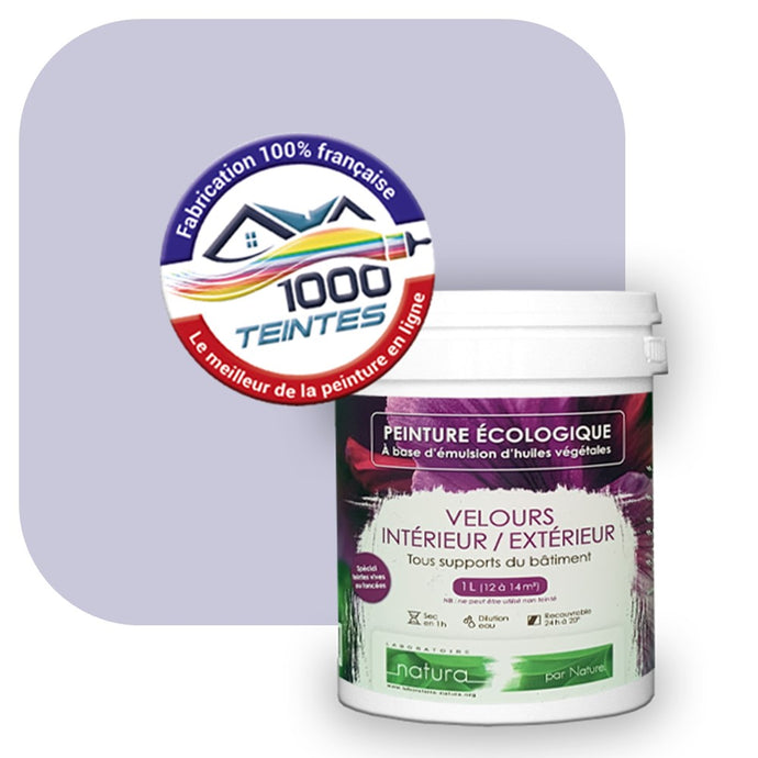 Peinture écologique Natura Tassili® Les Violets (L'Atelier by Edicolor 137A/137-A/137A1) Intérieur/Extérieur VELOURS