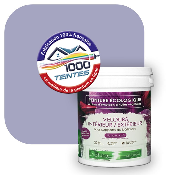Peinture écologique Natura Tassili® Les Violets (L'Atelier by Edicolor 137B/137-B/137B1) Intérieur/Extérieur VELOURS