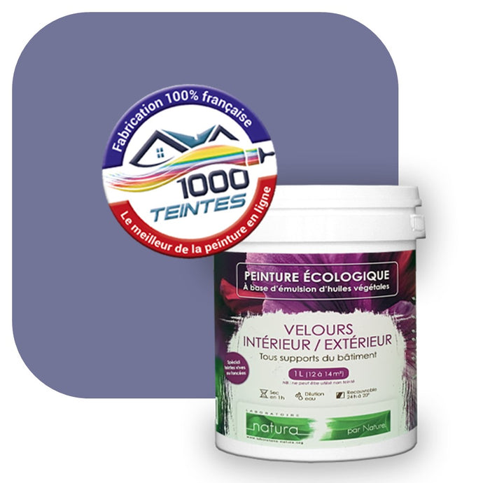 Peinture écologique Natura Tassili® Les Violets (L'Atelier by Edicolor 137D/137-D/137D1) Intérieur/Extérieur VELOURS