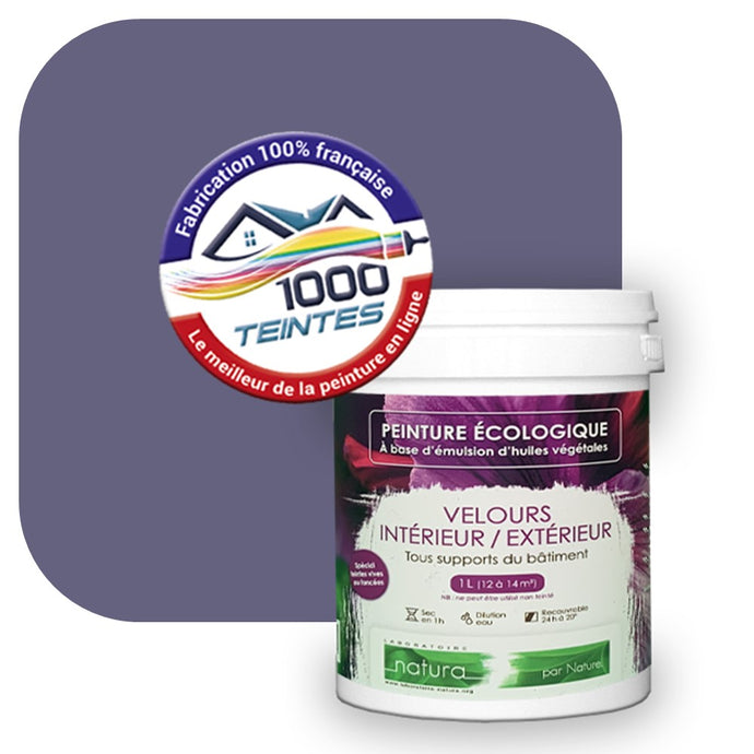 Peinture écologique Natura Tassili® Les Violets (L'Atelier by Edicolor 137E/137-E/137E1) Intérieur/Extérieur VELOURS