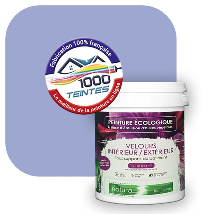 Peinture écologique Natura Tassili® Les Violets (L'Atelier by Edicolor 138E/138-E/138E1) Intérieur/Extérieur VELOURS
