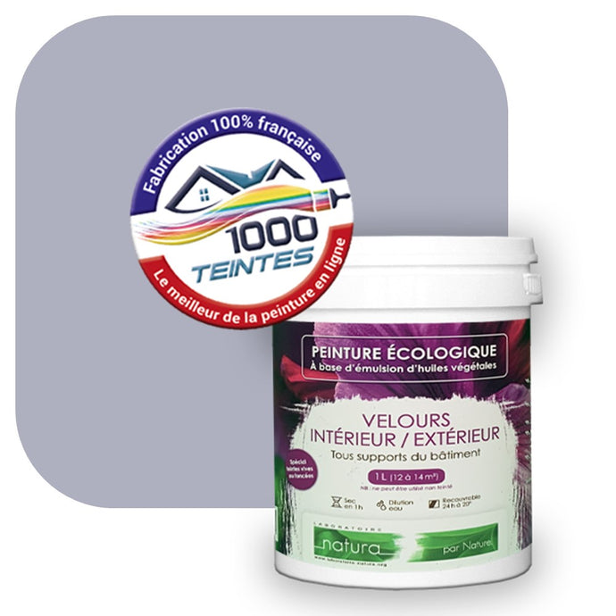 Peinture écologique Natura Tassili® Les Violets (L'Atelier by Edicolor 139C/139-C/139C1) Intérieur/Extérieur VELOURS