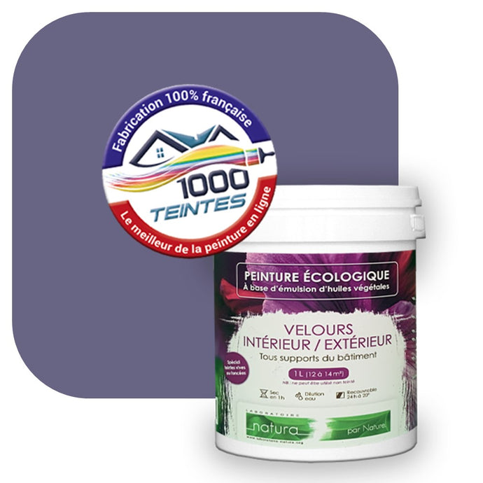 Peinture écologique Natura Tassili® Les Violets (L'Atelier by Edicolor 139E/139-E/139E1) Intérieur/Extérieur VELOURS