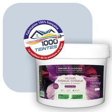 Charger l&#39;image dans la galerie, Peinture écologique Natura Tassili® Les Bleus (L&#39;Atelier by Edicolor 141A/141-A/141A1) Intérieur/Extérieur VELOURS
