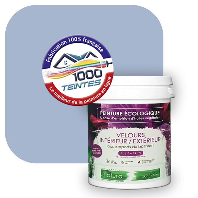 Peinture écologique Natura Tassili® Les Bleus (L'Atelier by Edicolor 141B/141-B/141B1) Intérieur/Extérieur VELOURS