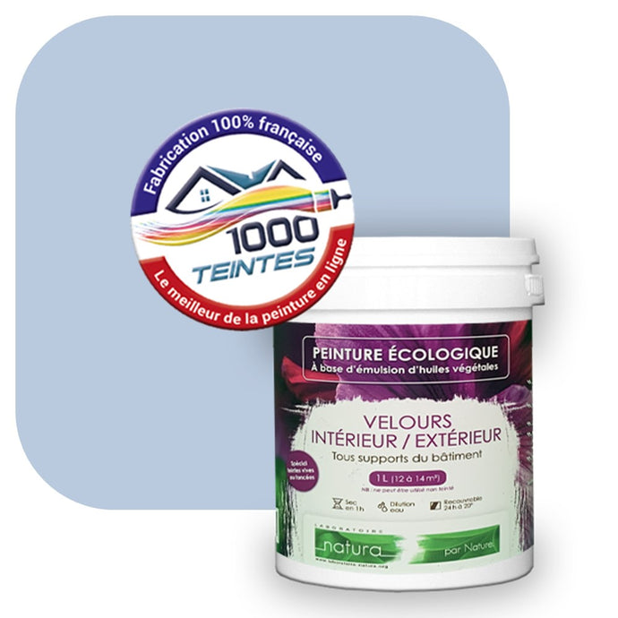 Peinture écologique Natura Tassili® Les Bleus (L'Atelier by Edicolor 142A/142-A/142A1) Intérieur/Extérieur VELOURS