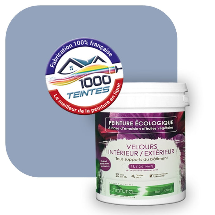 Peinture écologique Natura Tassili® Les Bleus (L'Atelier by Edicolor 143D/143-D/143D1) Intérieur/Extérieur VELOURS