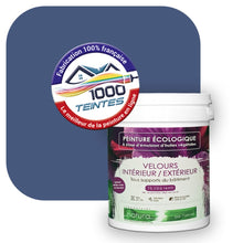 Charger l&#39;image dans la galerie, Peinture écologique Natura Tassili® Les Bleus (L&#39;Atelier by Edicolor 143E/143-E/143E1) Intérieur/Extérieur VELOURS
