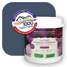 Charger l&#39;image dans la galerie, Peinture écologique Natura Tassili® Les Bleus (L&#39;Atelier by Edicolor 144D/144-D/144D1) Intérieur/Extérieur VELOURS
