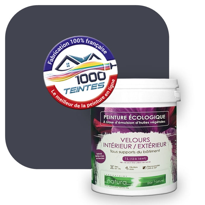 Peinture écologique Natura Tassili® Les Bleus (L'Atelier by Edicolor 144E/144-E/144E1) Intérieur/Extérieur VELOURS