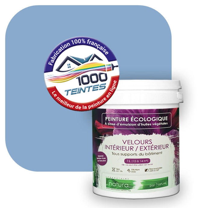 Peinture écologique Natura Tassili® Les Bleus (L'Atelier by Edicolor 146B/146-B/146B1) Intérieur/Extérieur VELOURS