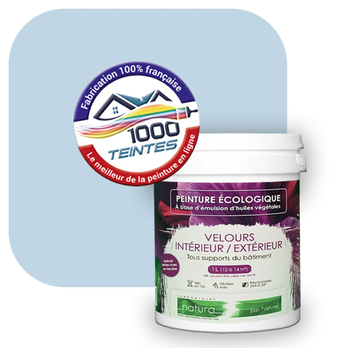Peinture écologique Natura Tassili® Les Bleus (L'Atelier by Edicolor 148A/148-A/148A1) Intérieur/Extérieur VELOURS