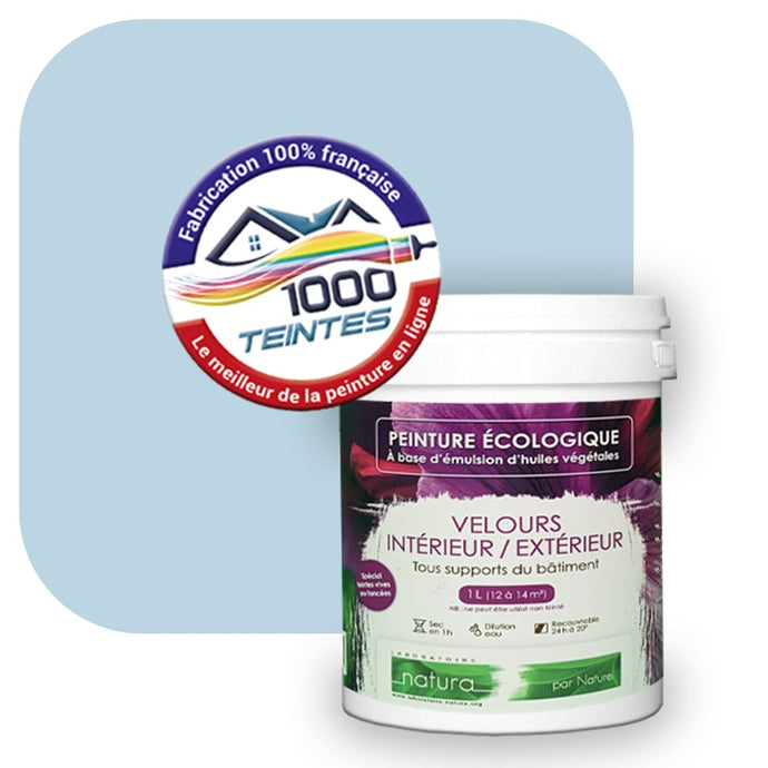 Peinture écologique Natura Tassili® Les Bleus (L'Atelier by Edicolor 149B/149-B/149B1) Intérieur/Extérieur VELOURS