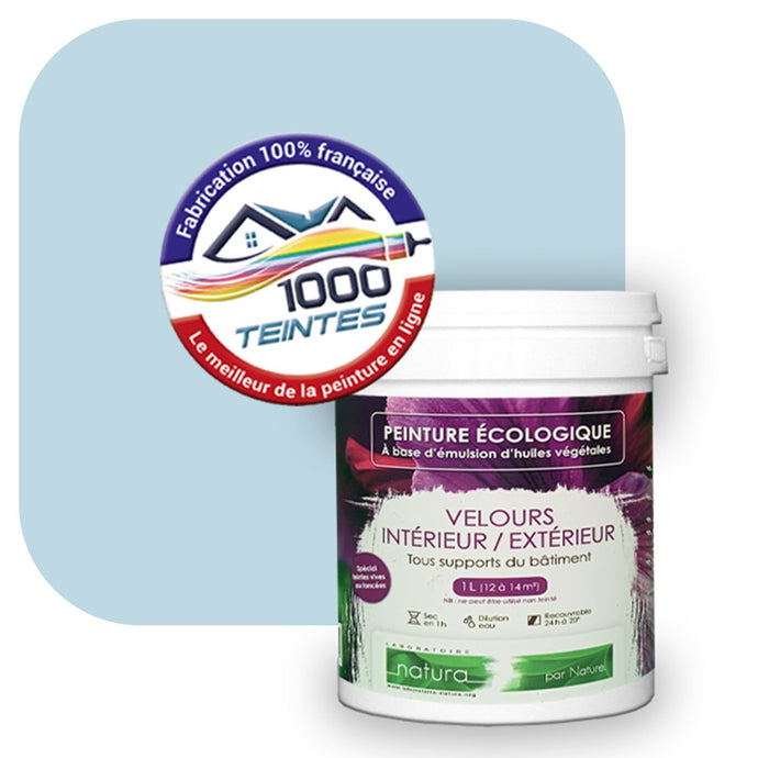 Peinture écologique Natura Tassili® Les Bleus (L'Atelier by Edicolor 150A/150-A/150A1) Intérieur/Extérieur VELOURS