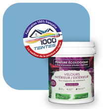 Charger l&#39;image dans la galerie, Peinture écologique Natura Tassili® Les Bleus (L&#39;Atelier by Edicolor 150C/150-C/150C1) Intérieur/Extérieur VELOURS
