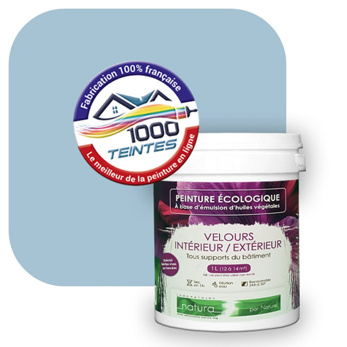 Peinture écologique Natura Tassili® Les Bleus (L'Atelier by Edicolor 151B/151-B/151B1) Intérieur/Extérieur VELOURS