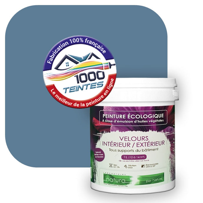 Peinture écologique Natura Tassili® Les Bleus (L'Atelier by Edicolor 151E/151-E/151E1) Intérieur/Extérieur VELOURS