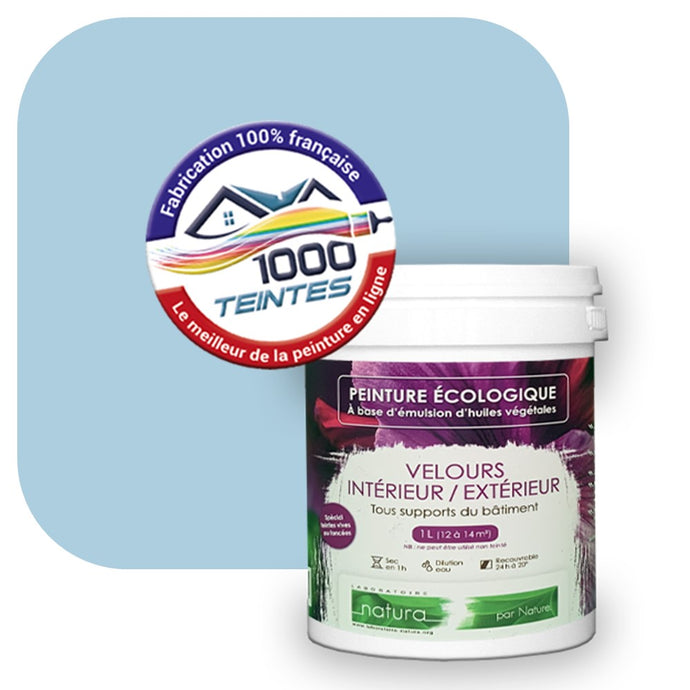 Peinture écologique Natura Tassili® Les Bleus (L'Atelier by Edicolor 154A/154-A/154A1) Intérieur/Extérieur VELOURS